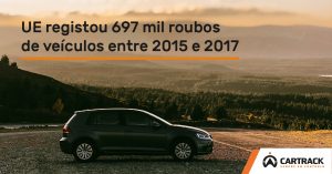 Roubos e furtos de veículos na UE entre 2015 e 2017
